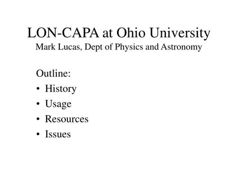 5 Benefits Of Lon-Capa At Ohio University