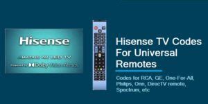 5 Hisense Tv Codes For Ge Universal Remote