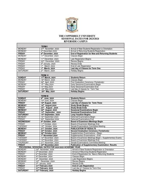 5 Key Dates In Cbu Academic Calendar