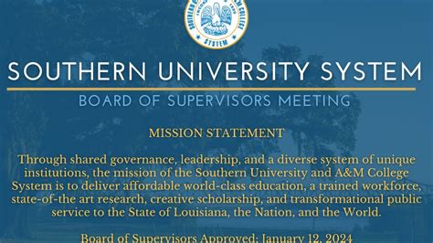 5 Key Roles Of Southern University Board Of Supervisors