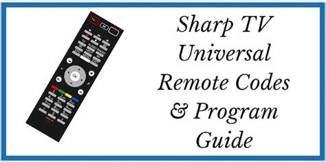 5 Universal Remote Codes For Sharp Devices