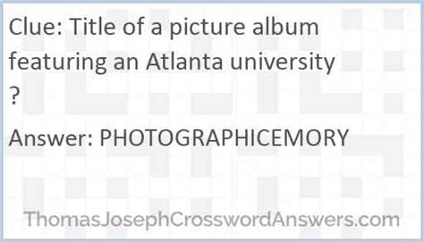 Atlanta University Crossword Clue Solution Revealed