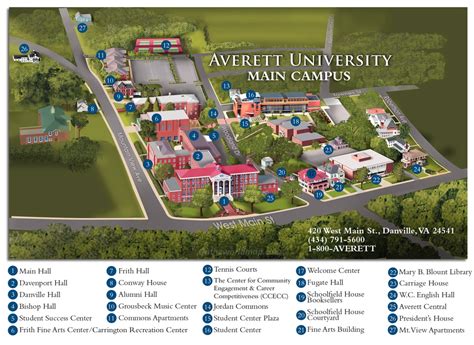 Averett University Campus Map And Directory