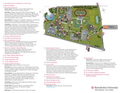 Benedictine University Campus Map And Directory