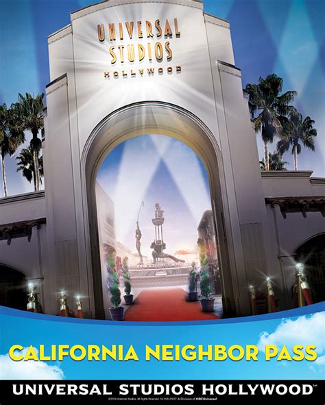 California Neighbor Pass To Universal Studios