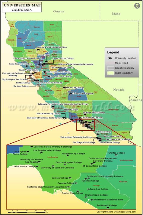 California Universities Map