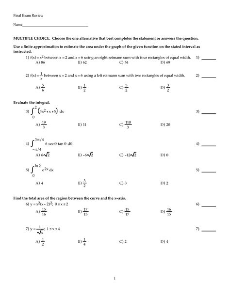 Cmu Math 113 Exam 1 Study Guide And Resources