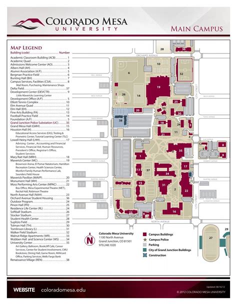 Colorado Mesa University Campus Map Guide