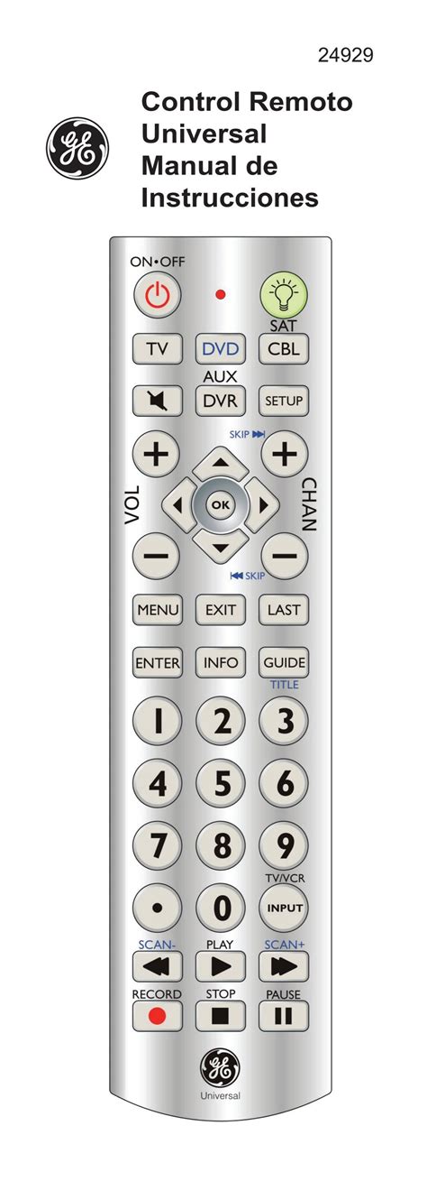 Control Remoto Universal Manual Para Todos Los Dispositivos