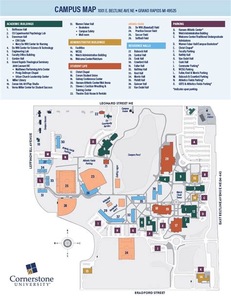 Cornerstone University Grand Rapids Mi Campus Map Guide