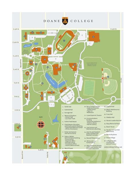 Doane University Campus Map And Directions Guide