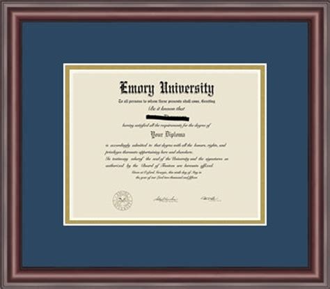 Emory University Diploma Frame