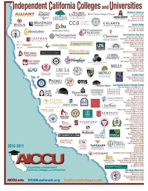 Explore Californias Top Universities And Colleges Map