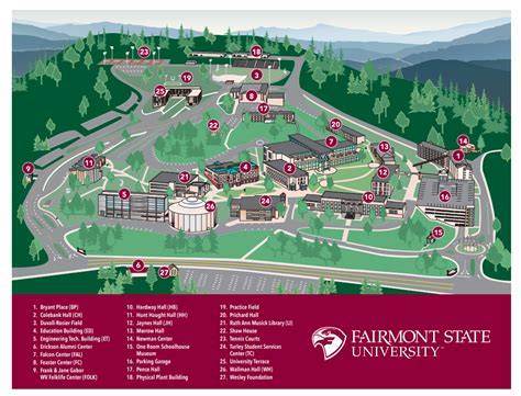 Fairmont State University Campus Map Guide