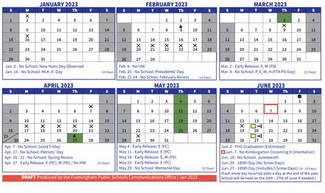 Framingham State University Academic Calendar Overview