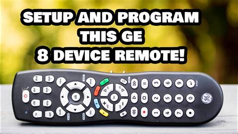 Ge 8-Device Universal Remote Control Manual Guide