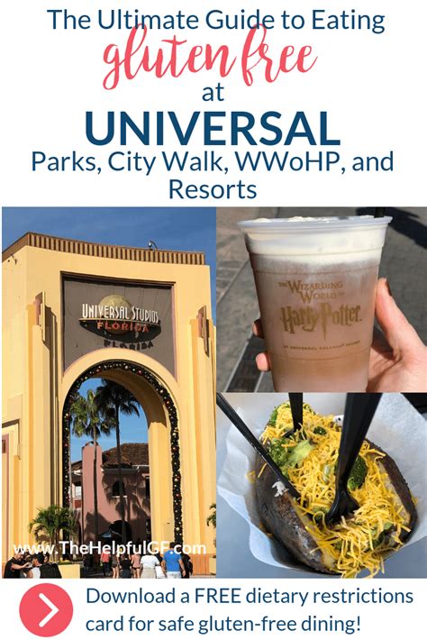 Gluten Free Dining Options At Universal Studios Orlando