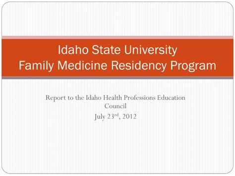 Idaho State University Family Medicine Residency Program