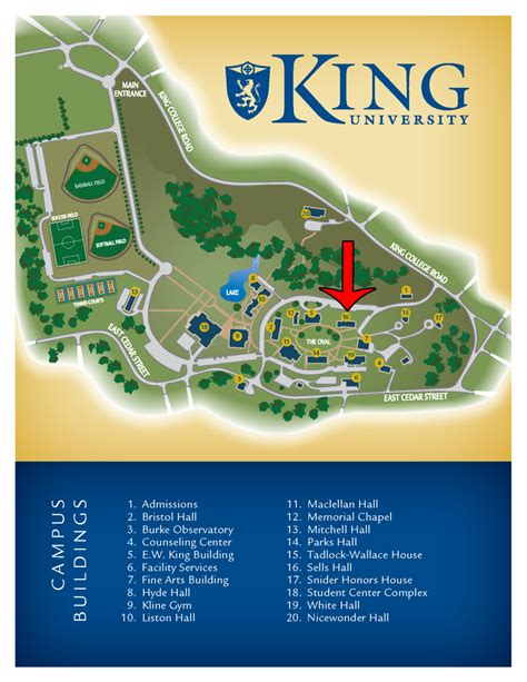 King University Campus Map Guide