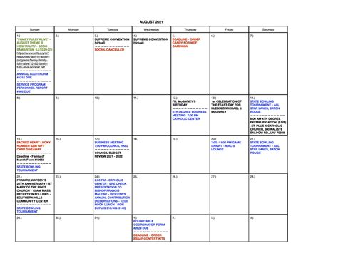 Marian University Academic Calendar Key Dates