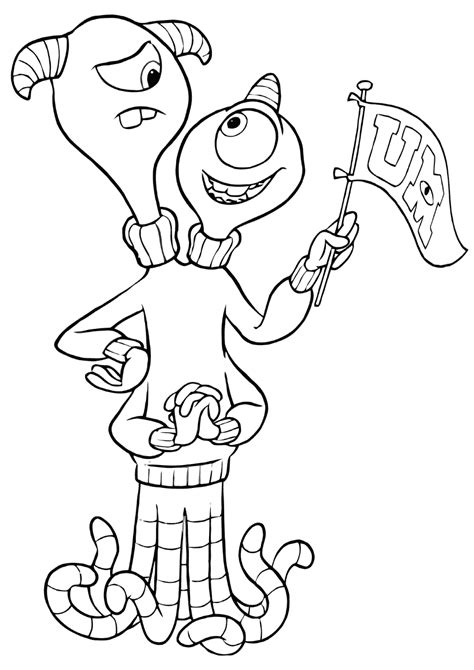 Monsters University Coloring Pages For Kids Fun