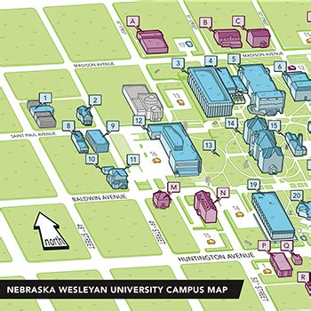 Nebraska Wesleyan University Campus Map And Directions