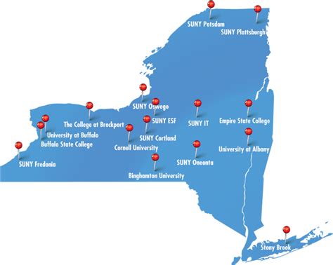 New York Universities Map: Find Colleges In The Empire State