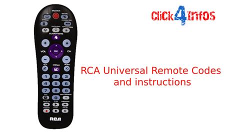 Rca 4 Device Universal Remote Control Guide