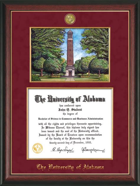 Showcase Your Pride With University Of Alabama Diploma Frames