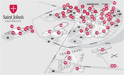 St Johns University Campus Map Guide