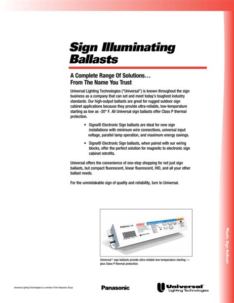 Universal Lighting Technologies Ballast Solutions Explained