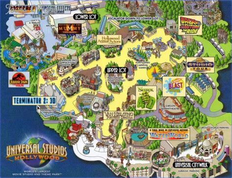 Universal Studios Hollywood Printable Map Guide