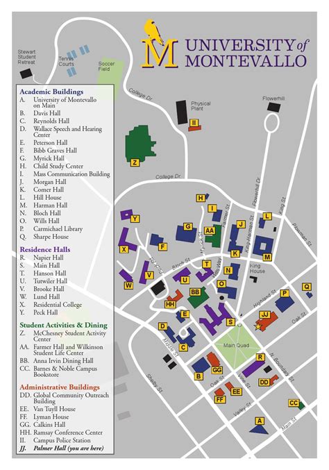 University Of Montevallo Campus Map Guide