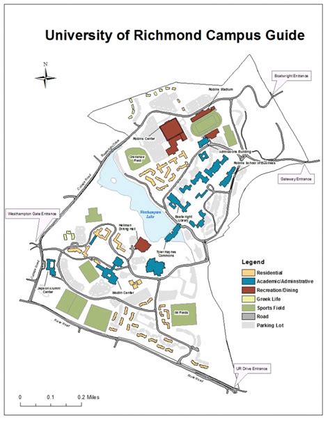 University Of Richmond Campus Map And Directions