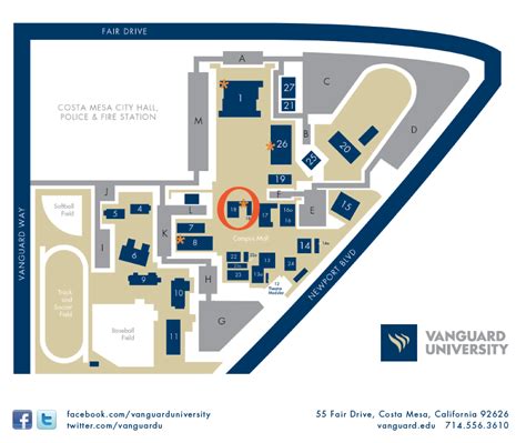 Vanguard University Campus Map And Directions Guide