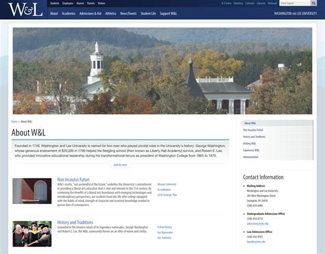 Washington And Lee University Academic Calendar Overview