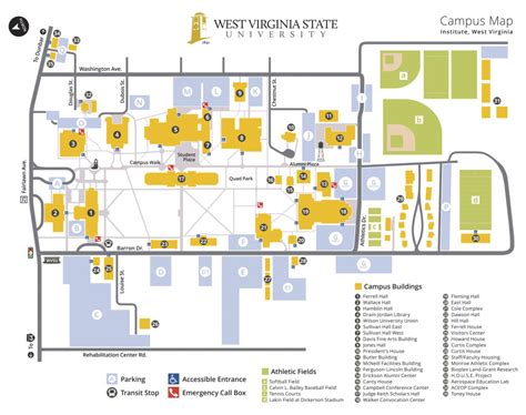 West Virginia State University Campus Map Guide