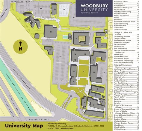 Woodbury University Campus Map Guide