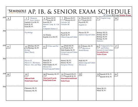 Xavier University Final Exam Schedule Spring Semester